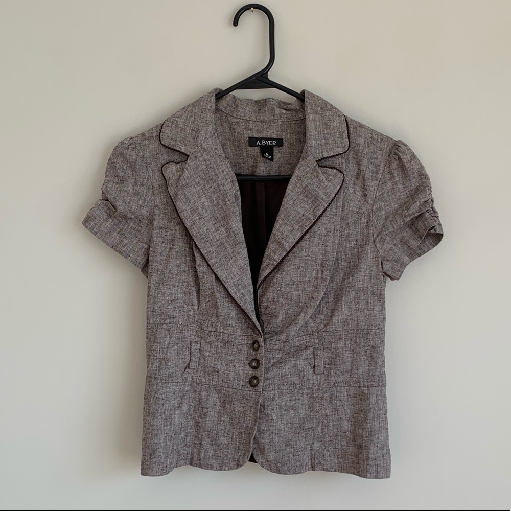 Brown Blazer Blouse